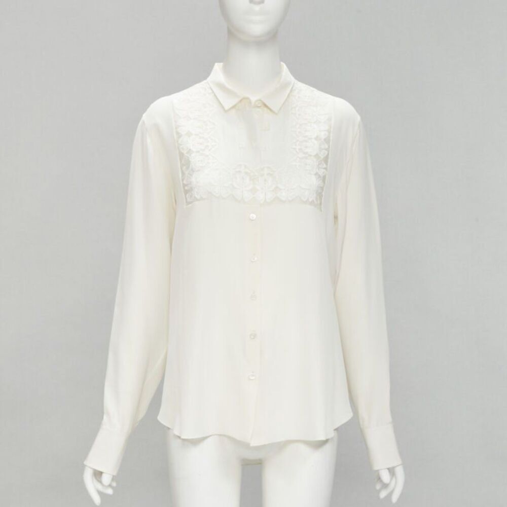 Christian Dior Silk Sheer Floral Shirt